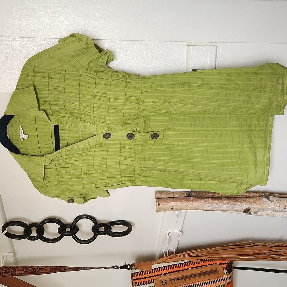 Maurices- Green V-Neck Tunic Top- Small